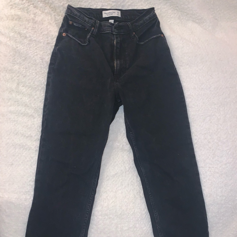 Abercrombie & Fitch Straight Leg Jeans - Black
